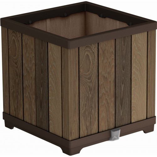 KETER DECO SQUARE Květináč, 45,5 x 45,5 x 45,5 cm, walnut 17213622