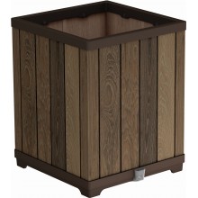 KETER DECO SQUARE TALL Květináč, 45,5 x 45,5 x 55 cm, walnut 17213623