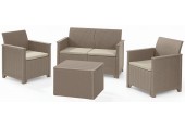 KETER ELODIE 2 SEATER Set zahradní s úložným stolem, cappuccino/písková 17211877