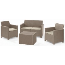 KETER ELODIE 2 SEATER Set zahradní s úložným stolem, cappuccino/písková 17211877