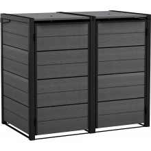KETER HIDE AWAY 2x240L Skříňka na popelnice, 138,1 x 84,3 x 121,2 cm, šedá 17213790