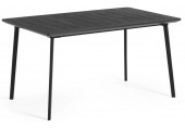 KETER METALEA Zahradní stůl, 146 x 87 x 75 cm, imitace kovu černá 17209811