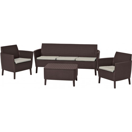 KETER SALEMO 3 SEATER Set zahradní, hnědá/béžová 17205990