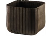 KETER CUBE PLANTER M Květináč, 30 x 30 x 30 cm, hnědá 17202066