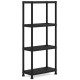 KIS PLUS 60/4 regál 60x30x135cm, 4 police, černý