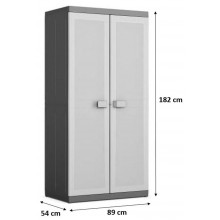 KIS LOGICO XL UTILITY skříň 89x54x182cm grey/black