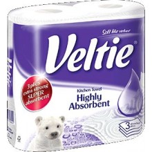 KLEENEX Welcomes Veltie Highly Absorbent Kuchyňské utěrky 2 role, 3-vrstvé 148602