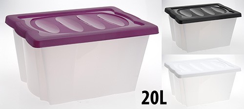 KAISERHOFF Úložný plastový box s víkem 20 l 43,5x33x33,5 cm KO-896545fial