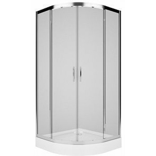 KOLO Rekord čtvrtkruhový sprchový kout 90 x 90 cm, posuvné dveře, čiré sklo PKPG90222003