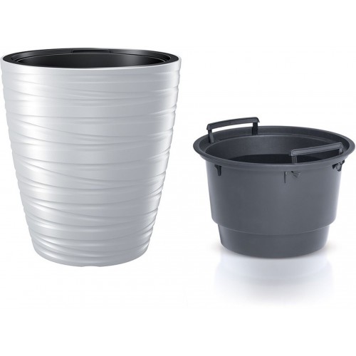 Prosperplast MAZE Květináč s vkladem 47,5cm, bílá DBMZ500 Prosperplast MAZE Květináč s vkladem 47,5cm, bílá DBMZ500