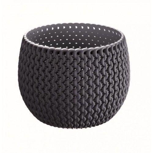 PROSPERPLAST SPLOFY BOWL Basic květináč 18 cm, antracit DKSP180N
