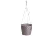 Prosperplast RATO ROUND WS Závěsný květináč 25,6cm, 8,9l, mocca DRTW260S