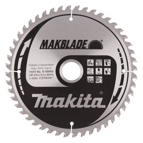 MAKITA B-08969 Pilový kotouč na dřevo 216x30 48 Z.