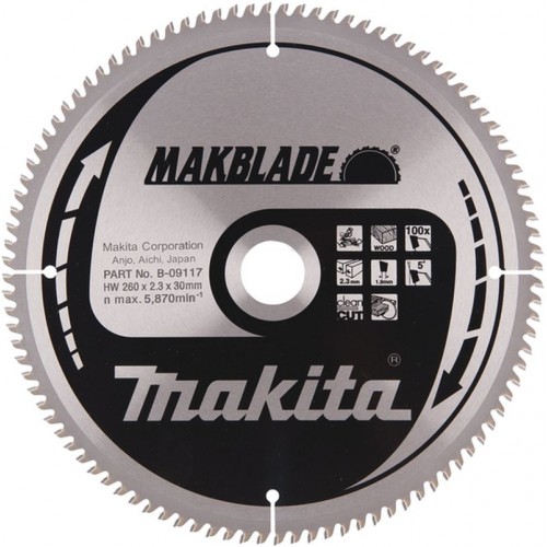 MAKITA B-09117 pilový kotouč 260x30mm 100Z