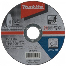 MAKITA B-14102 řezný kotouč 115x1,6x22mm ocel