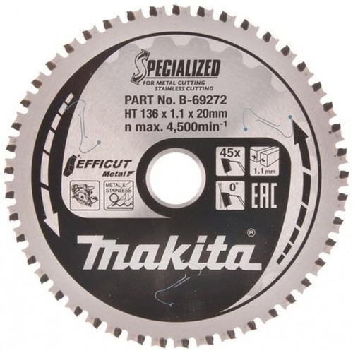 MAKITA B-69319 TCT pilový kotouč Efficut, kov 136x20mm 45T