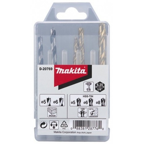 MAKITA D-20769 sada vrtáků šestihran 1/4"