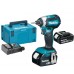 MAKITA DTD153RTJ Aku rázový utahovák 1/4"Li -ion (2x5,0Ah/18V/170Nm) Makpac 2