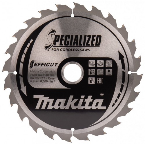 MAKITA E-01915 TCT pilový kotouč Efficut 230x30mm 24T = old E-01909