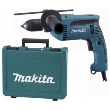 MAKITA HP1641K Příklepová vrtačka s kufrem,rychlosklíčidlo 1,5-13mm, 680W, v kufru