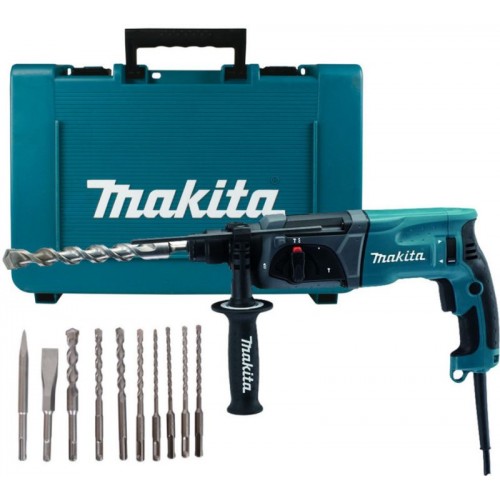 MAKITA HR2470X16 SDS-PLUS Kombinované kladivo s příslušenstvím 2,4J, 780W+D-46361 MAKITA HR2470X16 SDS-PLUS Kombinované kladivo s příslušenstvím 2,4J, 780W+D-46361