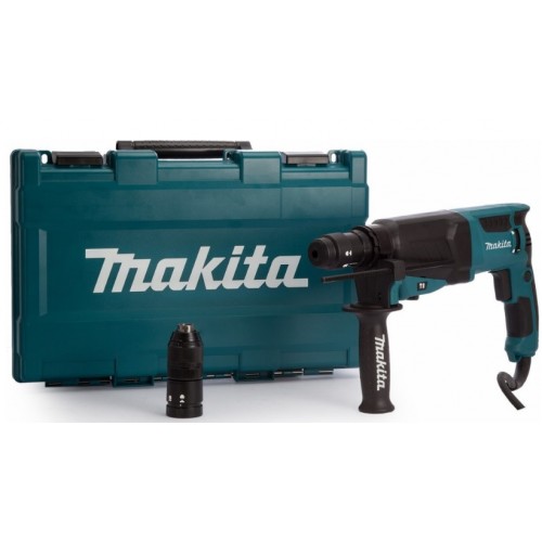 MAKITA HR2630T Kombinované kladivo s výměnným sklíčidlem SDS-Plus (800W/2,4J) v kufru MAKITA HR2630T Kombinované kladivo s výměnným sklíčidlem SDS-Plus (800W/2,4J) v kufru