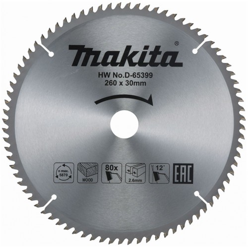 Makita D-65399 pilový kotouč 260mm x 30mm x 80Z