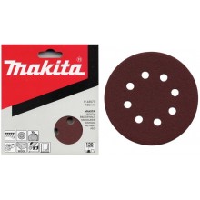 MAKITA P-43549 brusný papír 10ks, zrnitost 60, O 125 mm, 10 brusných kotoučů, na dřevo a kov, K60