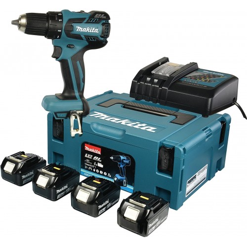 MAKITA DDF459RF4J Aku Bezuhlíkový šroubovák (4x3,0Ah/ 18V +DC18RC) MAKPAC