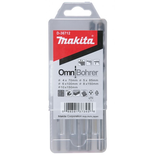 MAKITA D-36712 sada vrtáků OmniBohrer 4x35/70 a 5x43/85 a 6x58/100 a 8x97/15