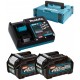 MAKITA 191V07-0 Sada Li-ion XGT 40V 2xBL4020+1xDC40RA+Makpac