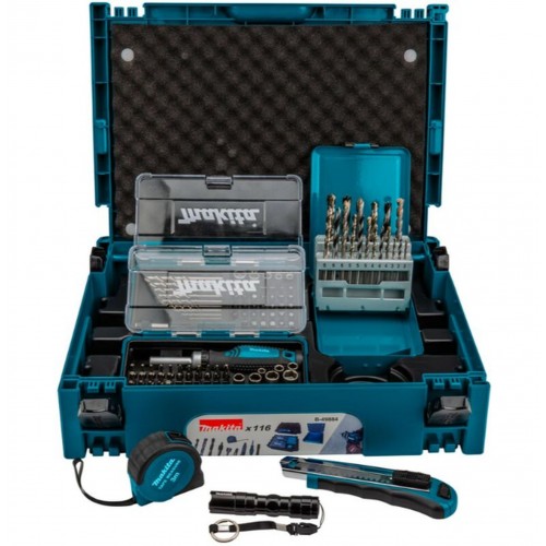MAKITA B-49884 Sada vrtáků a bitů 116ks v kufru Makpac