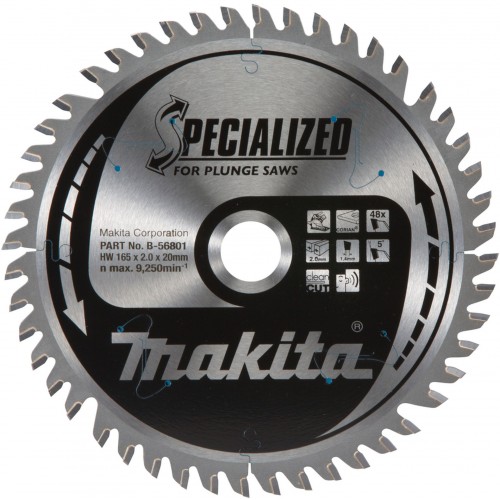 MAKITA B-56801 Pilový kotouč 165x20 48T, Corian =old B-56742