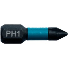 MAKITA B-63600 Torzní bit 1/4" Impact Black PH1, 25mm 2 ks