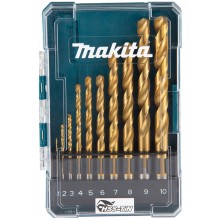 MAKITA D-72849 Sada vrtáků do kovu HSS-TiN, 1/4" 1-10mm (po 1), 10ks