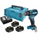 MAKITA DDF485RF3J Aku bezuhlíkový šroubovák Li-ion LXT, 3x 18V/3,0 Ah, Makpac