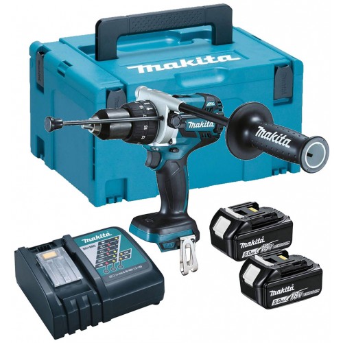 MAKITA DHP481RTJ Aku bezuhlíkový příklepový šroubovák Li-ion 18V 2x 5,0 Ah akku, Makpac