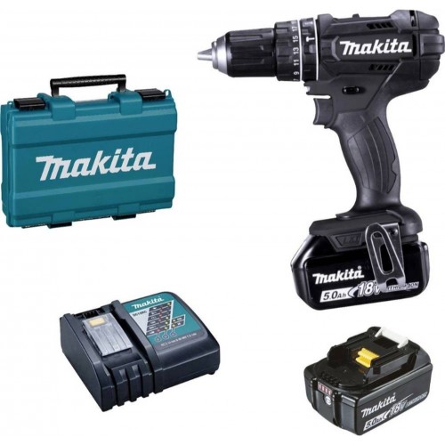 BAZAR MAKITA DHP482RTEB Aku příklepový šroubovák (2x5,0Ah/18V) Makpac PO SERVISE, POUŽITO