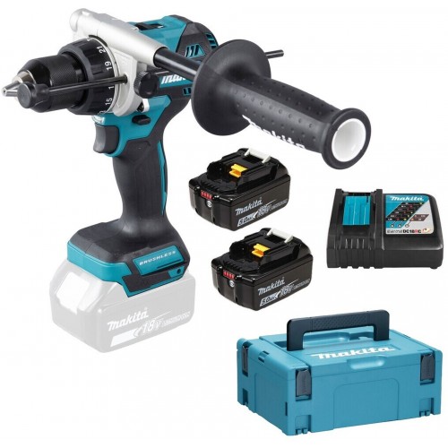 MAKITA DHP486RTJ Aku bezuhlíkový příklepový šroubovák Li-ion LXT (18V/2x5,0Ah), Makpac