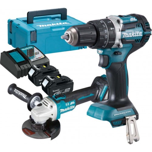 MAKITA DLX2272TJ Aku sada 18V, DHP484Z+DGA513Z (2x5,0Ah/18V) Makpac 4 MAKITA DLX2272TJ Aku sada 18V, DHP484Z+DGA513Z (2x5,0Ah/18V) Makpac 4