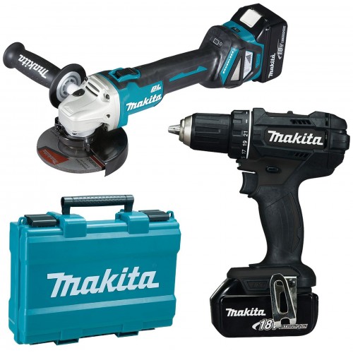 MAKITA DLX2369B Aku sada DDF482RFEB+DGA511Z Li-ion LXT 18V (2xBL1830B+DC18RC+Kufr)