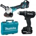 MAKITA DLX2369B Aku sada DDF482RFEB+DGA511Z Li-ion LXT 18V (2xBL1830B+DC18RC+Kufr)