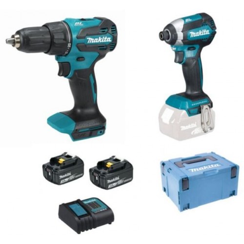 MAKITA Aku sada DHP490+DTD153 Li-ion LXT (18V/2x3,0Ah) + Makpac