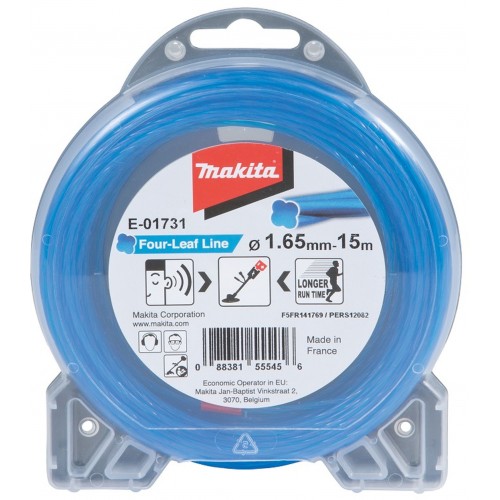 MAKITA E-01731 Struna nylonová 1,65mm, modrá, 15m, speciální pro aku stroje