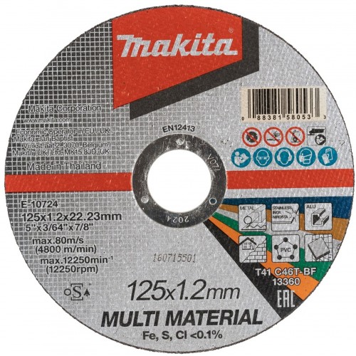 MAKITA E-10724 řezný kotouč 125x1.2x22.23 multi materiál