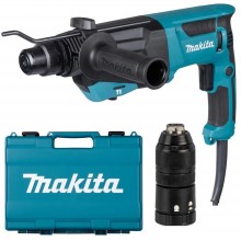 MAKITA HR2670FT Kombinované kladivo s výměnným sklíčidlem SDS-Plus (800W/3,0J)+kufr