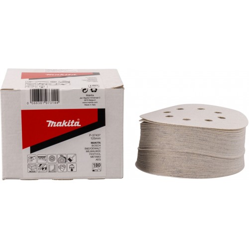 MAKITA P-37437 Br. papír 125mm, K180, 50 ks, BO5010/12/20/21