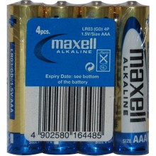 MAXELL Alkalické tužkové baterie LR03 4S ALK 4x AAA (R03) SHRINK 35044014