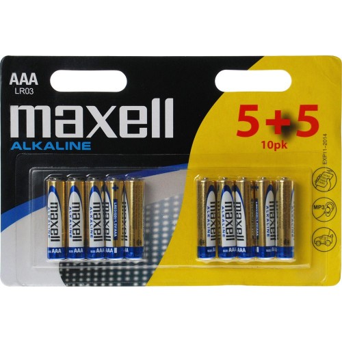 MAXELL Alkalické tužkové baterie LR03 10BP ALK 10x AAA 35048787