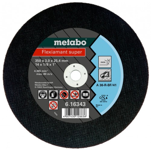 Metabo 616343000 Flexiamant super Řezné kotouč pro nerezovou ocel 350x3,0x25,4